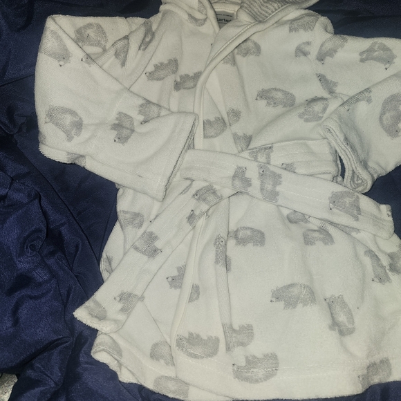 Carter's White and Gray Kids Pajama Robe - Picture 5 of 8